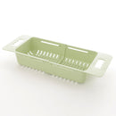 Kitchen Plastic Sink Drain Basket Rack Retractable Tableware Vegetable Shelf Storage Drain Rack
