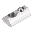 Drillpro 50pcs 40 Series T Slot Elastic Nut Round Roll Spring Nut for 40 Series Aluminum Profile