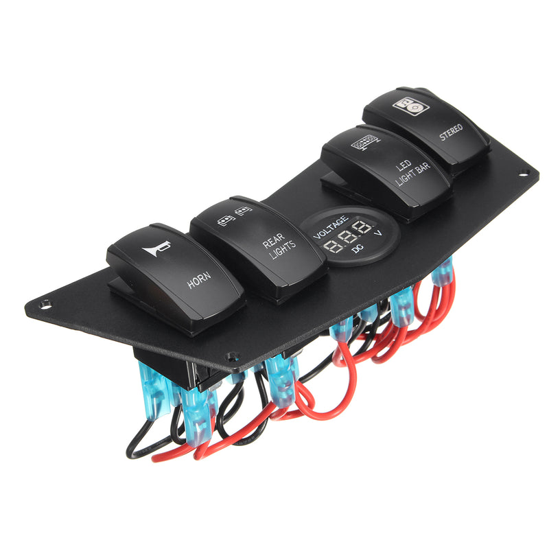 4 Rocker Switch Dash Panel For Polaris Ranger RZR 800S 900XP XP900 570 ATV UTV