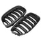 Pair Kidney Front Grille Grill Matt Black For BMW 3 Series E90 E91 2009-2011
