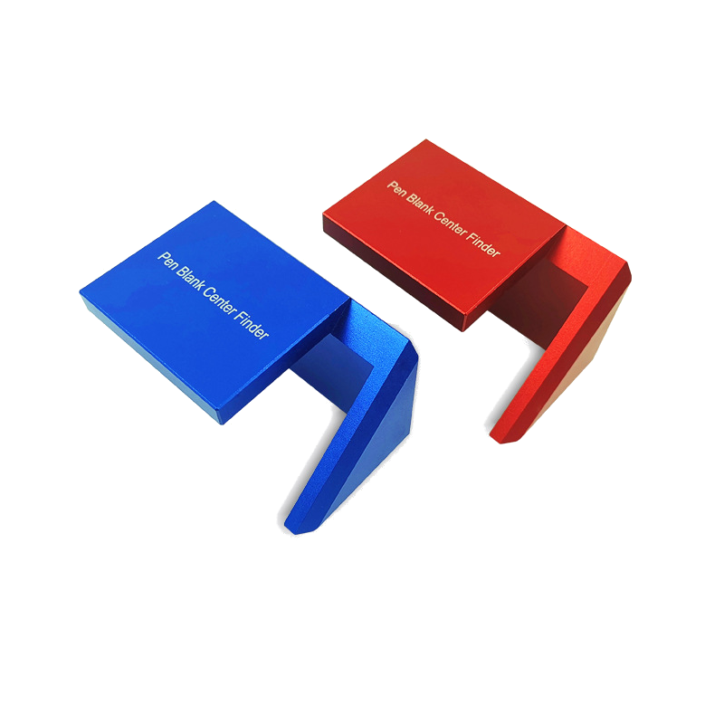 Aluminum Alloy Wood Pen Blank Center Finder Woodworking 45 Degree Angle Line Caliber Ruler Measuring Scriber Tool