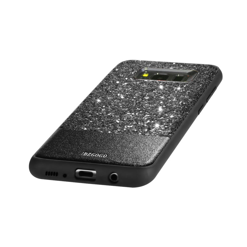 DZGOGO Diamond Bling PU Leather Protective Case for Samsung Galaxy S8