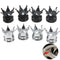 4pcs Tire Wheel Stem Air Dust Valve Cap Cover Crown Shaped Motorcycle Car Bike