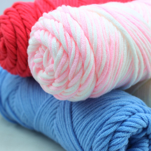 100g 23 Colors Long Stalped Cotton Soft Knitting Wool Yarn 8 Plied Yarn Scarf Hat Swater Yarn Ball