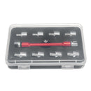 Red Motorcycle Spoke Wrench & 10 Pcs Hardened Tips 5.0~6.8 For Most Motorbikes