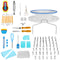 118 PCS Cake Decorating Tools Set DIY Cake Piping Tips Turntable Rotating Cake Stand Pastry Nozzle Baking Tools