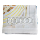 4PCS Bathroom Window Shower Curtain Set Beach Print Patent Prints Polyester