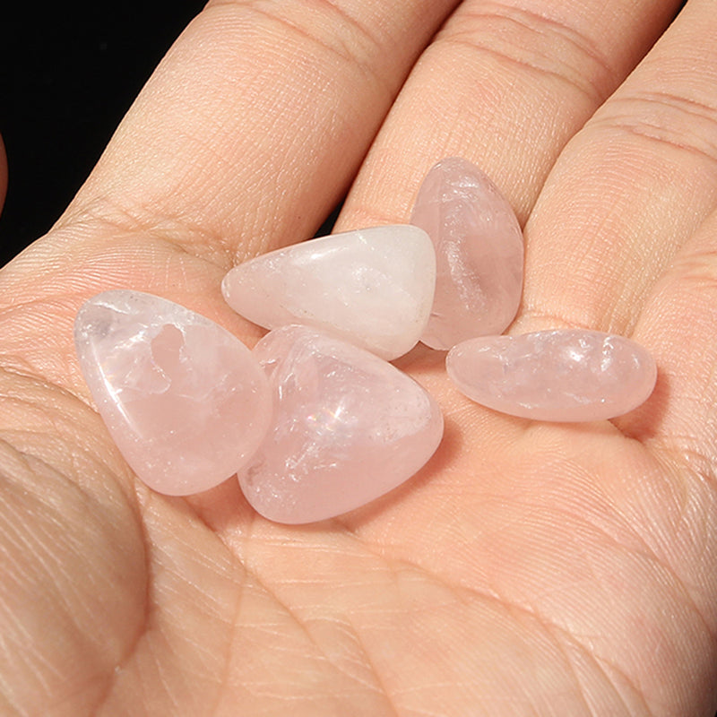 6pcs Pink Healing Crystal Quartz Polished For Decoration Health