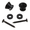 2pcs Black Strap Lock Buttons End Pins Cushion Screws For Guitar Bass