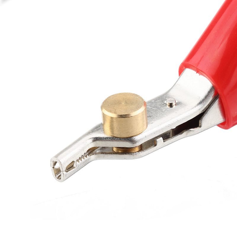 White Copper Multipurpose Barbed Test Alligator Clip Test Connector Red and Black Multimeter Test Parts