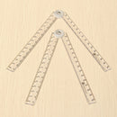 Folding Acrylic Ruler Clear For Kids Student Office School
