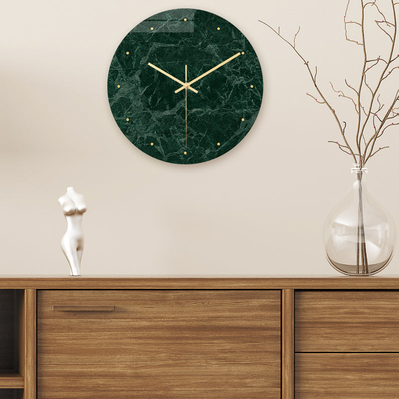 Loskii CC004 Creative Marble Pattern Wall Clock Mute Wall Clock Quartz Wall Clock For Home Office Decorations