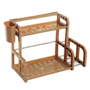 2 Tier Jars Spice Pot Stand Kitchen Holder Chopping Shelf Rack Storage Organizer