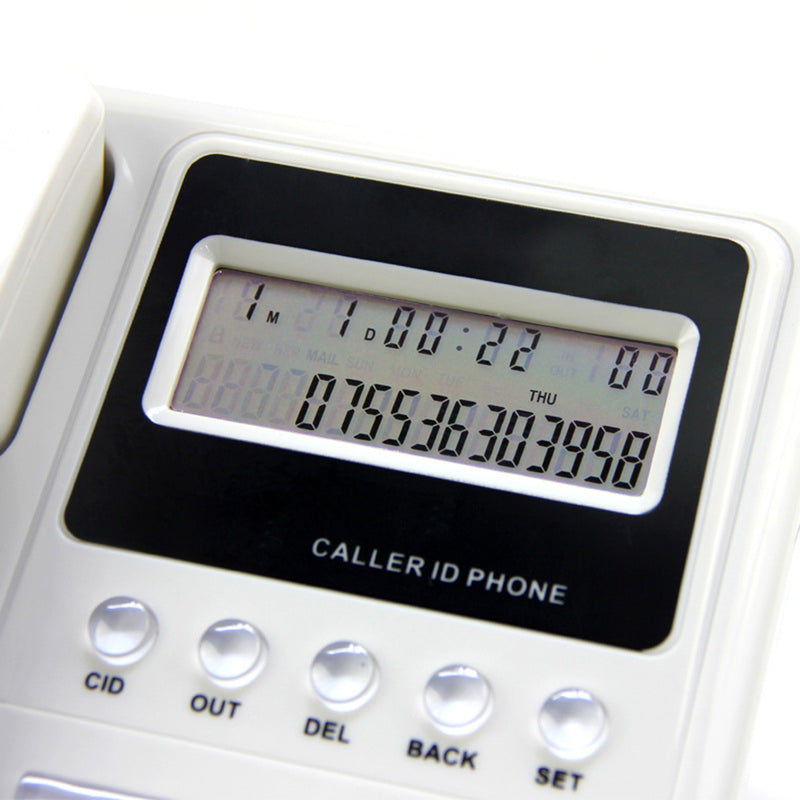 Wired Corded Telephone Desktop Phone Office Landline Fixed Telephone DTMF/FSK for Home Office Hotels