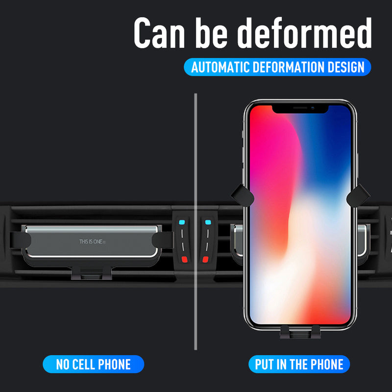 Bakeey Metal Gravity Linkage Automatic Lock Air Vent Car Phone Holder For 4.7-6.5 inch Smart Phone