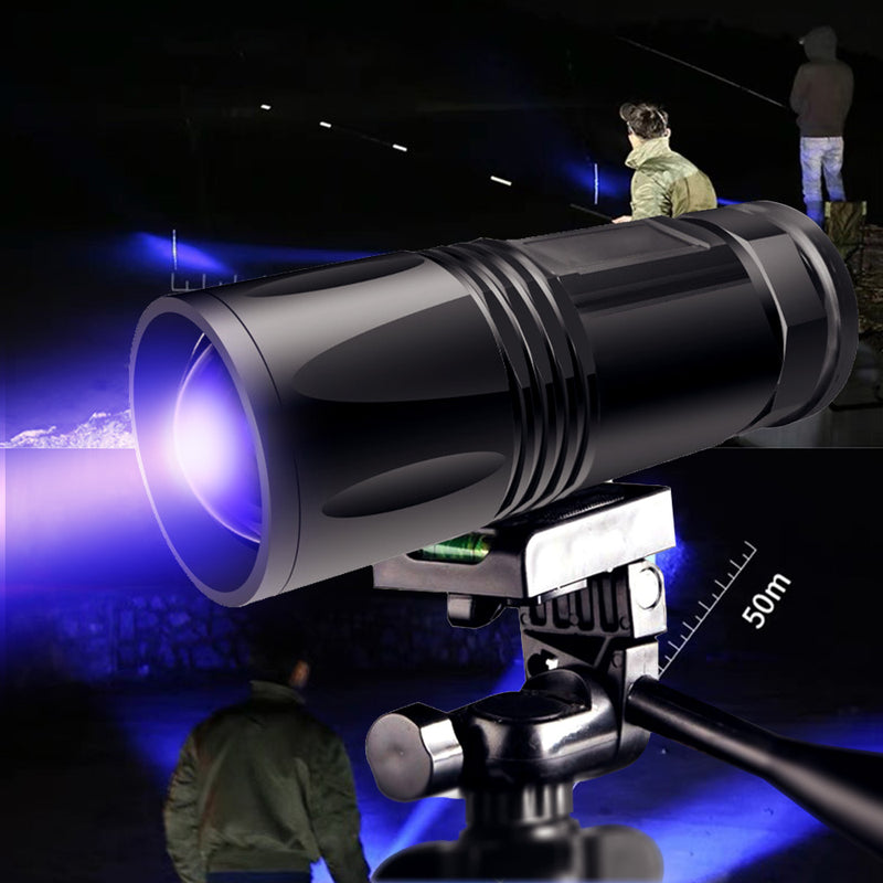 Xmund XD-FL5 300 Lumens Q5 LED High Brightness Fishing Lamp Waterproof Zoomable 2 Modes 4 Color Light USB Rechargeable Flashlight
