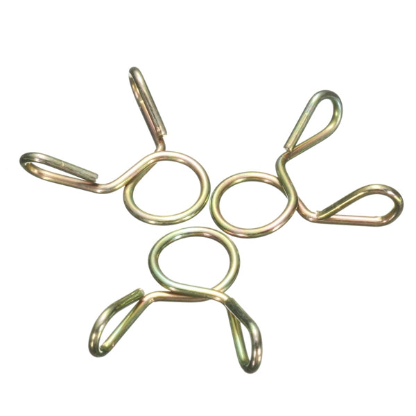 10pcs 8mm Fuel Line Hose Tubing Spring Clips Clamps For Motorcycle ATV Scooter