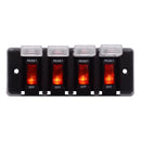 DC 12V Waterproof Rocker Circuit Breakers Button Toggle Switch Panel For Car RV Marine Boat