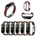 Bakeey Retro Butterfly Push Button Deployment Buckle PU Leather Watch Band Strap Replacement for Xiaomi Mi band 3 Xiaomi Mi band 4