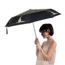 Automatic 3 Folding Anti-UV Sun Umbrella Rain Umbrella Outdoor Camping Hiking Traveling Woman Umbrellas-Black