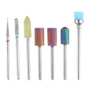 7Pcs Ceramic Nail Drill Bits Set Milling Cutter for Manicure Gel Removal Nail Art Set