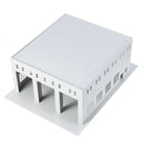 N Scale 1:76 Double-Decker Bus Truck Repair Factory Workshop Building Model