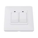 MoesHouse WS-EUY2-W EU Standard 2 Gang Smart Push Button Switch Smart Life Tuya Wireless Remote Control Work with Alexa Google Home