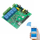 AC 220V 10A Control Smart Switch Point Remote Relay 4 Channel WiFi Module Without Shell