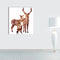 Miico Hand Painted Oil Paintings Simple Style Deer Family A Wall Art For Home Decoration Painting