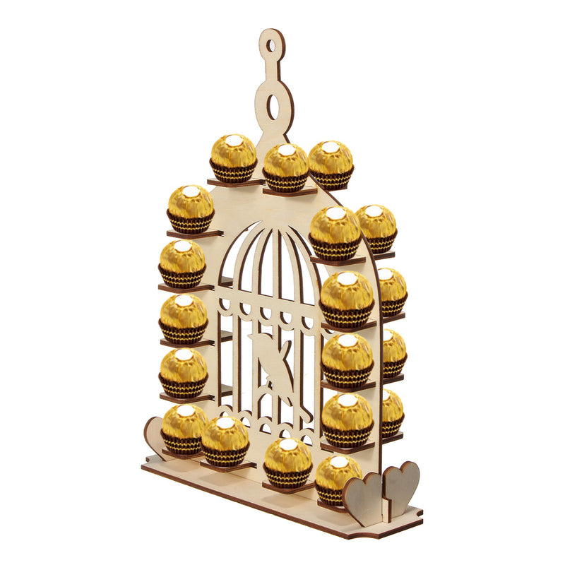 DIY Chocolate Creative Wooden Display Candy Stand Dessert Rack for Wedding or Party Decorations