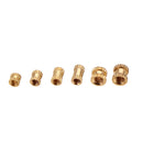 Suleve MXBN1 200Pcs M2/M2.5/M3 Knurled Brass Threaded Insert Nut Female Thread Embedment Nuts Assortment