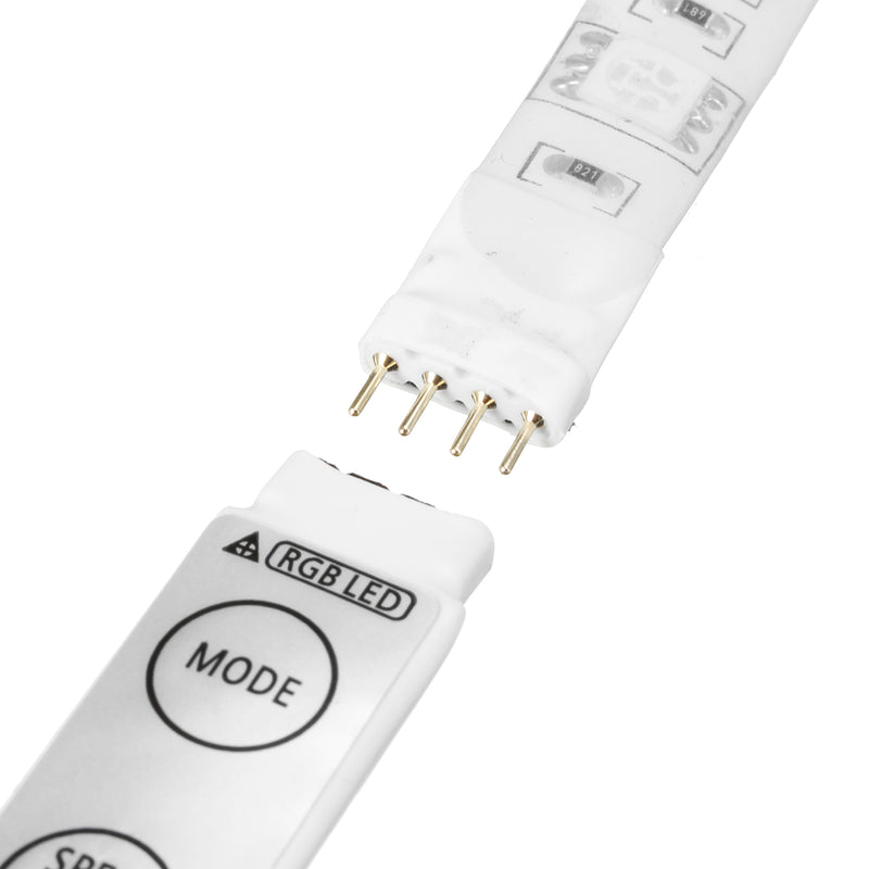SOLMORE 2PCS Battery Supply 2M SMD5050 RGB Waterproof LED Strip Light with 3 Key Remote Controller