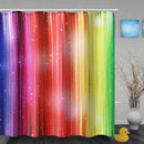 79''x71'' Rainbow Colorful Pattern Waterproof Polyester Shower Curtains with 12 Hooks