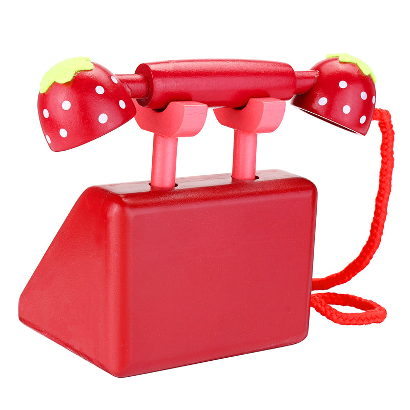 Simulation Wooden Phone Toys Educational Children Dollhouse Gifts Pretend Play Toys