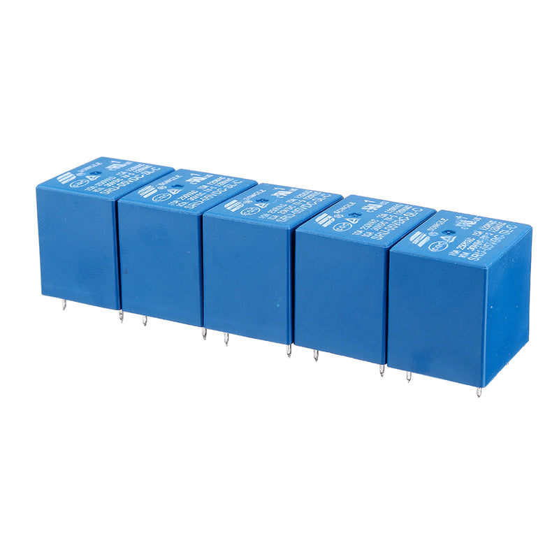 5Pcs SRU-05V 12V 24VDC-SL-C 5V 12V 24V DC 10A 5Pin Relay Module