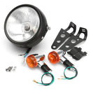 Motorcycle Retro Headlight Turn Signal Lamp Bulb Mount Cafe Racer Bobber Chopper