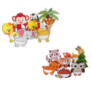 7/8Pcs Woodland Animal Honeycomb Center 3D Table Party Themed Decorations