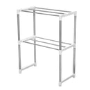 2 Layers Microwave Oven Stainless Steel Rack Kitchen Storage Shelf Container Kitchen Storage Rack