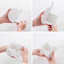 DIY Portable Removable Cartoon Phone Holder Elephant Desktop Flat Stand Stationery Storage Boxes