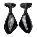 Motorcycle Rearview Mirrors With LED Turn Signal Light For KAWASAKI NINJA 650R 500R 250R 636