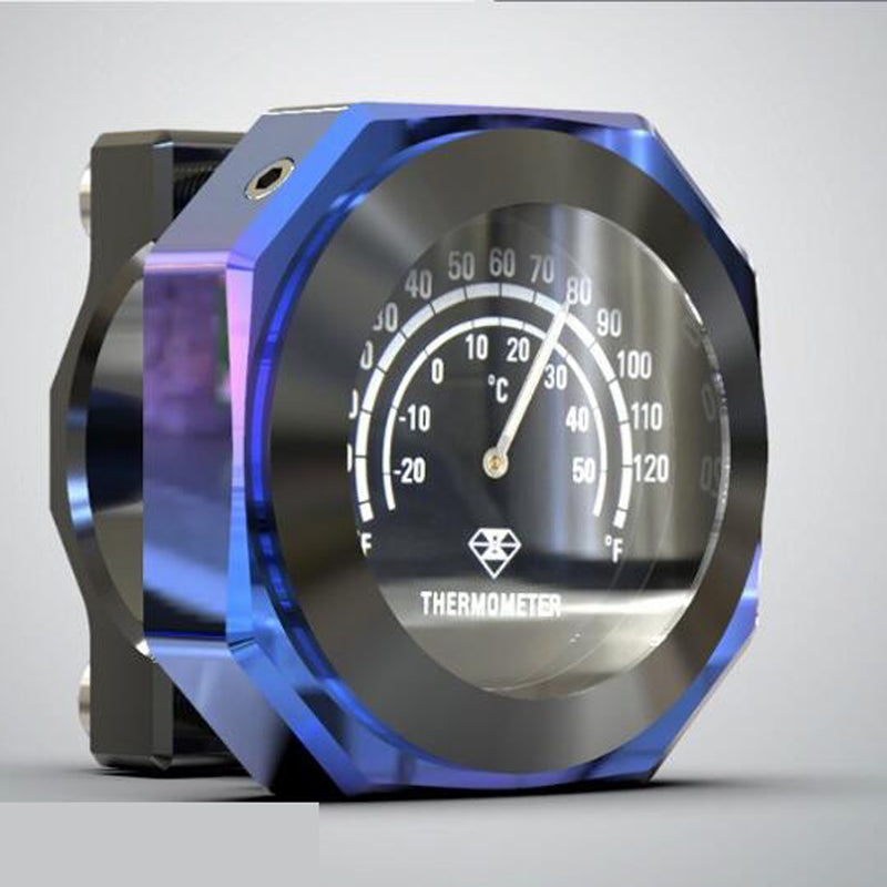 7/8" 1" Motorcycle Accessory Handlebar Mount Clock Watch & Thermometer