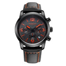 OCHSTIN 6047G Fashion Men Quartz Watch Luxury Luminous Pointers Leather Straps Sport Watch