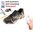 TENGOO Safety Shoes Labor Insurance Shoes Steel Toe Waterproof Anti-Smashing Non-Slip Outdoor Hiking Work Shoes