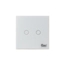 Coolcam Z-Wave Light Switch EU 2 Gang Smart Switch Sensitive Touch Light Switch Compatible with Z-wave