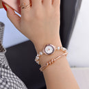 Fashion Diamond Elegant Pearl Lady Bracelet Watch Women Quartz Watch