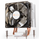 K160 1PCS 90mm CPU Cooler U-shaped Double Heat Pipes Mute LED Backlit CPU Cooling Fan with Thermal Silicon Grease for Intel 115X