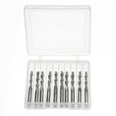 Drillpro 10pcs 3.175x17mm Spiral Ball Nose End Mill CNC Milling Cutter Engraving Bits