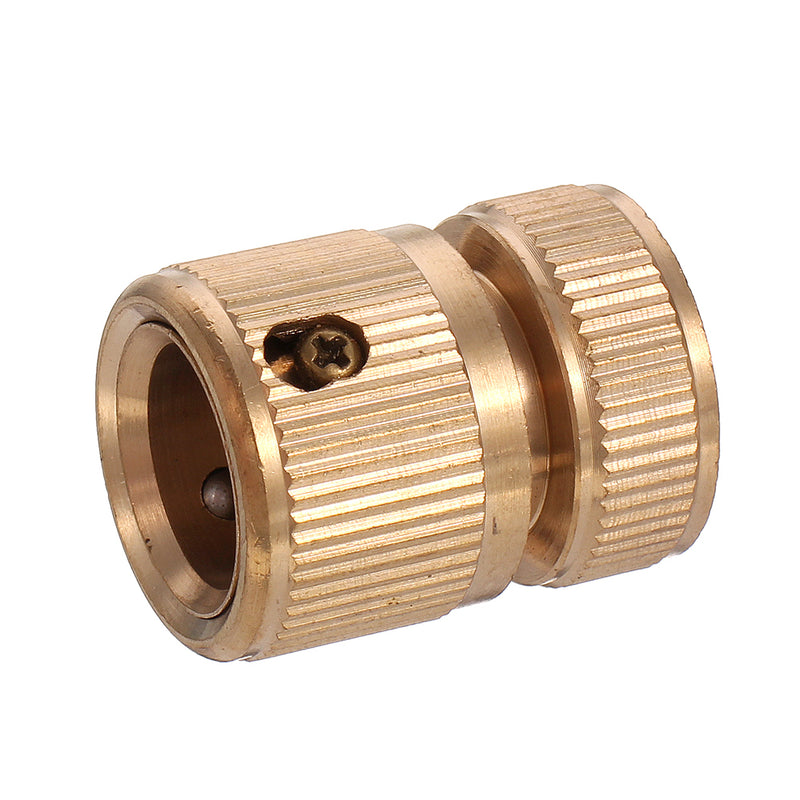 3/4'' Solid Brass Female Garden Hose Quick Connector Flexible Car Wash Connect Adapter Garden Hose Fittings Connection with Nozzle