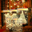 USB Remote Control 8 Modes LED String Light 3D Luminous Letters Fairy Christmas Garlands Curtain Hanging Lamp