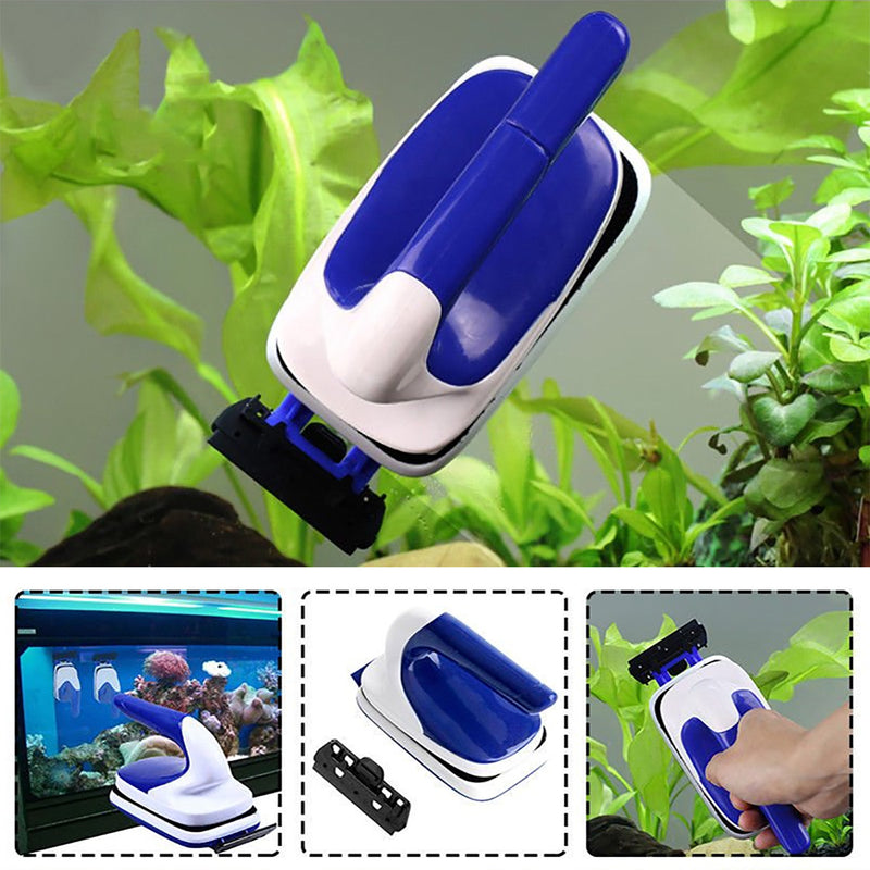 Magnetic Aquarium Pet Fish Tank Algae Glass Cleaner Scraper Floating Cleaning Brush